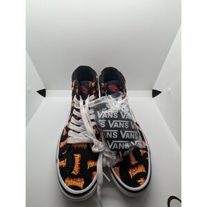 Vans x Thrasher Skate Sk8-Hi PopCush Black Multi Flame Logo Men’s Size 6 - New